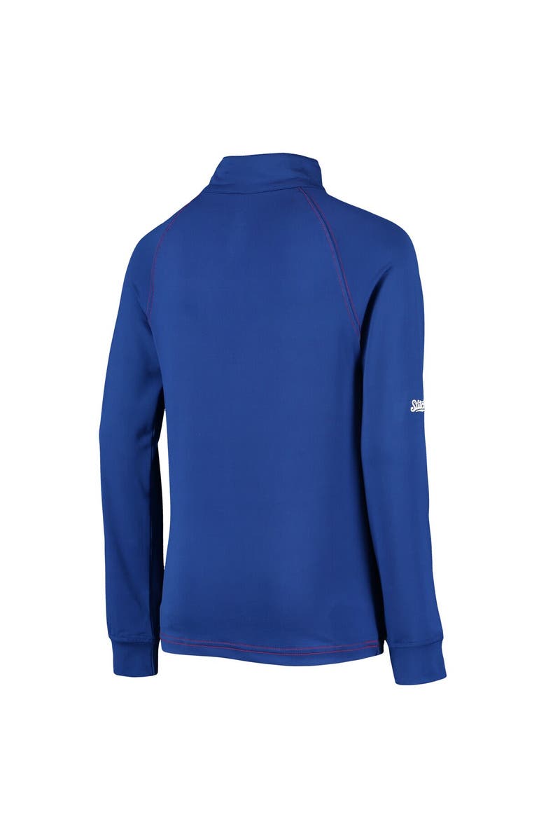STITCHES Youth Stitches Royal Chicago Cubs Raglan Quarter-Zip Jacket, Alternate, color, Royal
