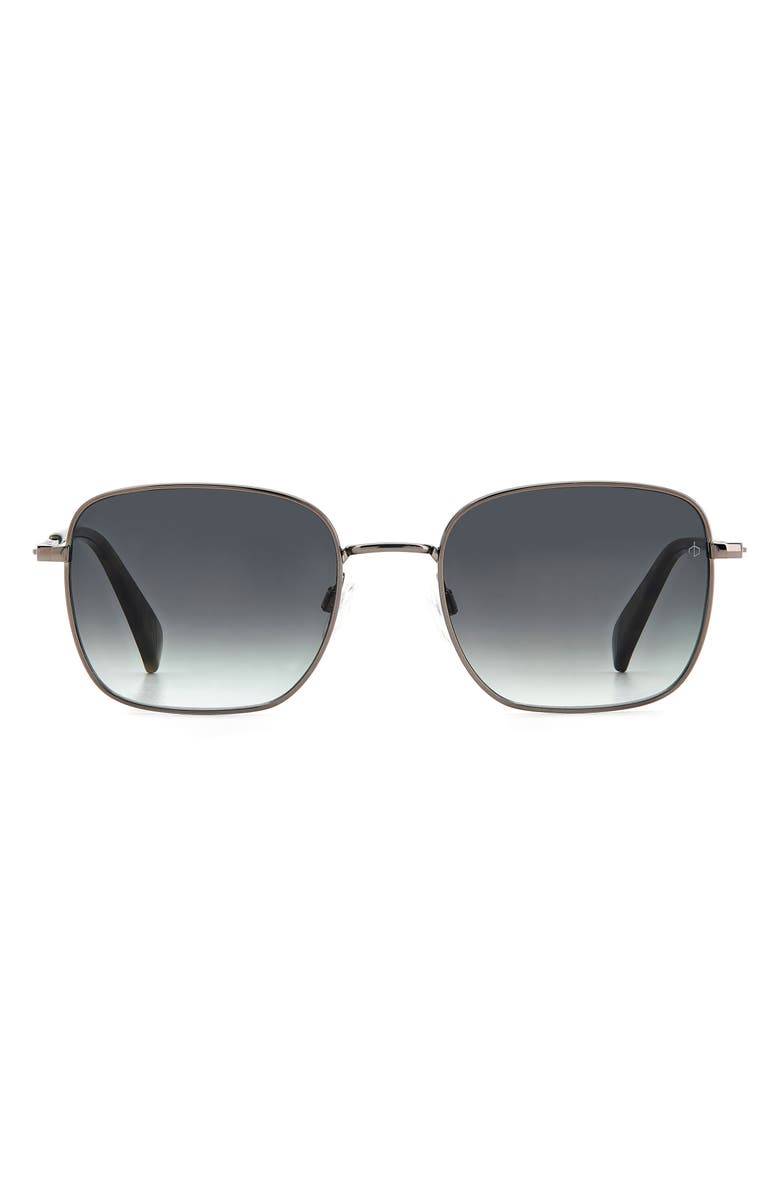 rag & bone 52mm Gradient Square Sunglasses, Main, color, Dark Ruth/ Grey Shaded