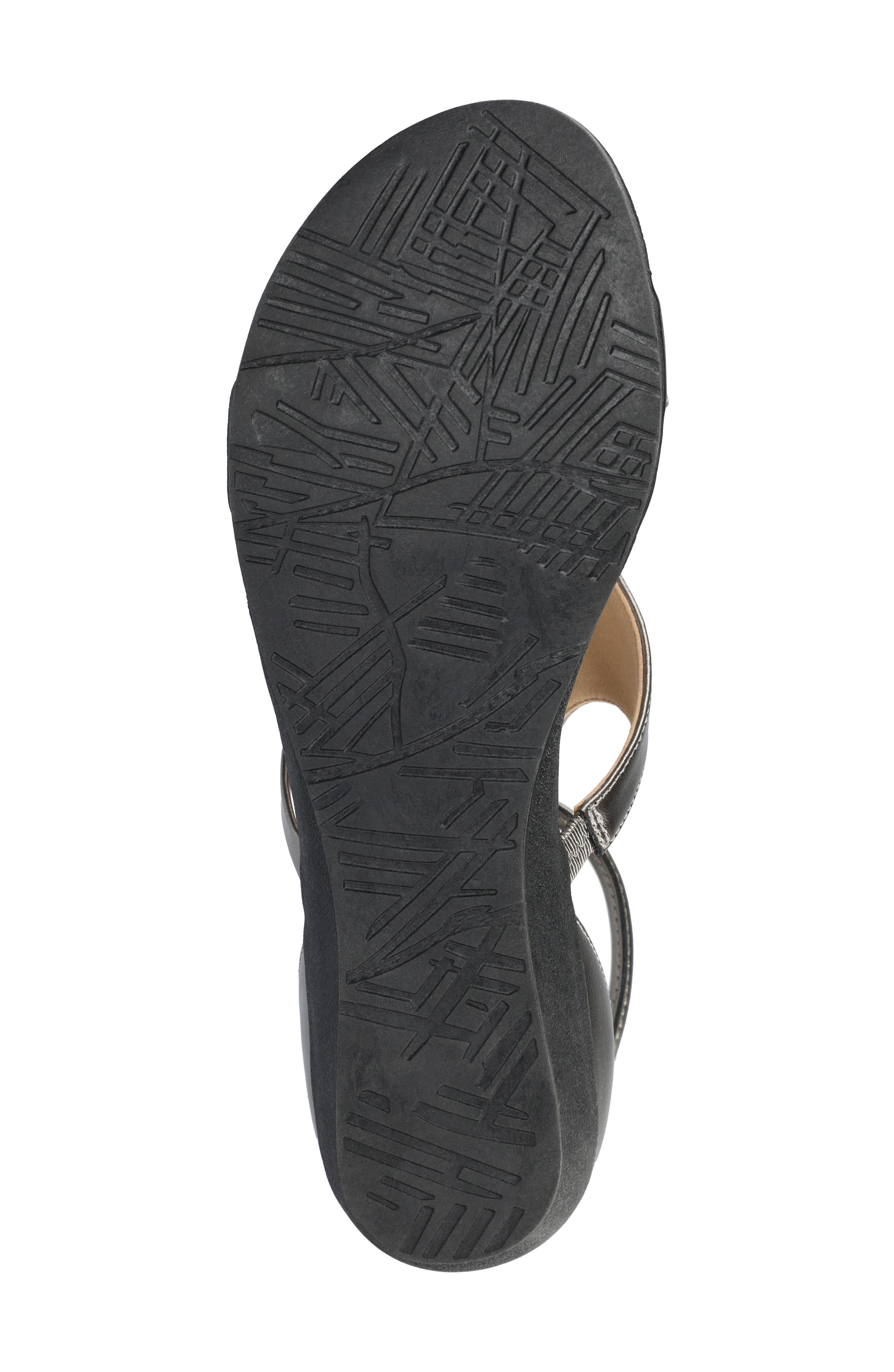 JOURNEE Trayle Wedge Sandal, Alternate, color, PEWTER