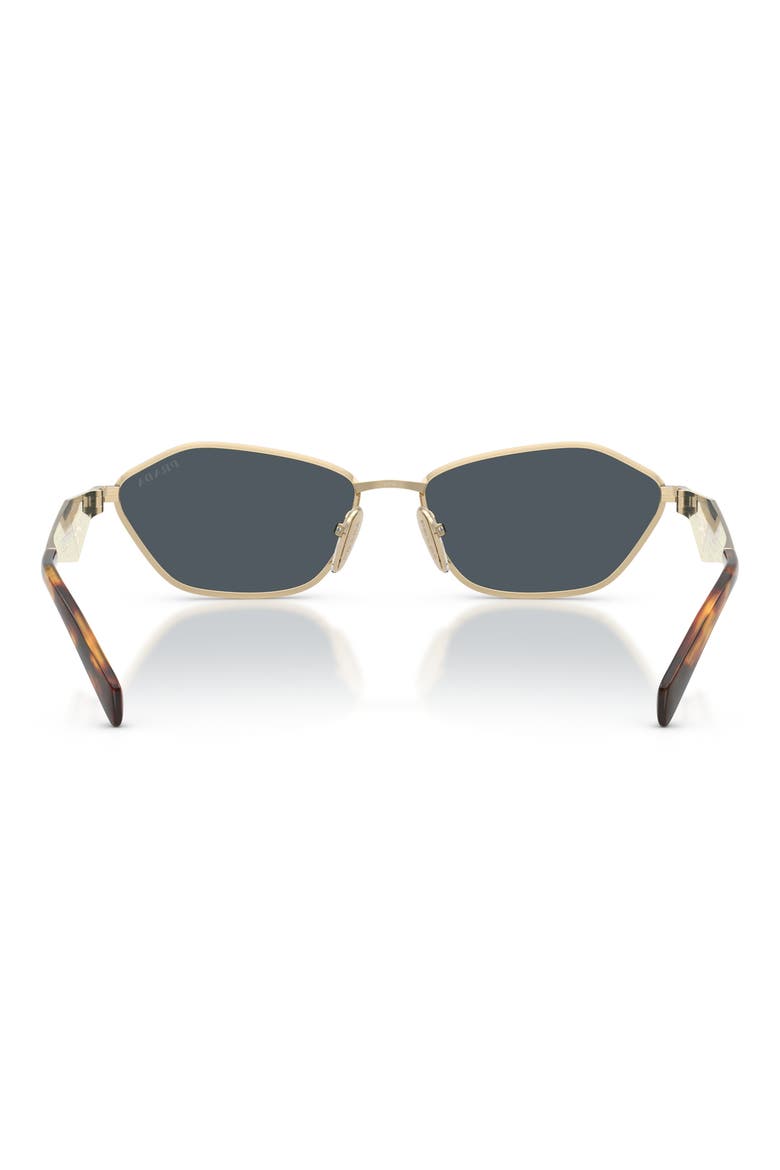 57mm Irregular Sunglasses, Alternate, color, PALE GOLD / DARK GREY