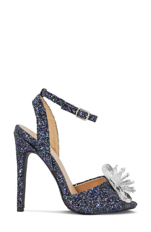 Chase & Chloe Chase And Chloe Lotus Crystal Cluster Ankle Strap Sandal