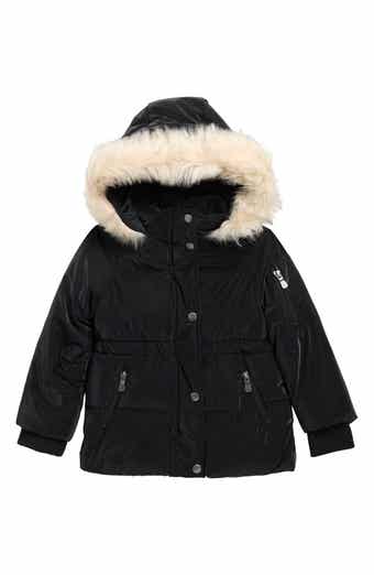 Kids' Velvet Touch Faux Fur Trim Parka