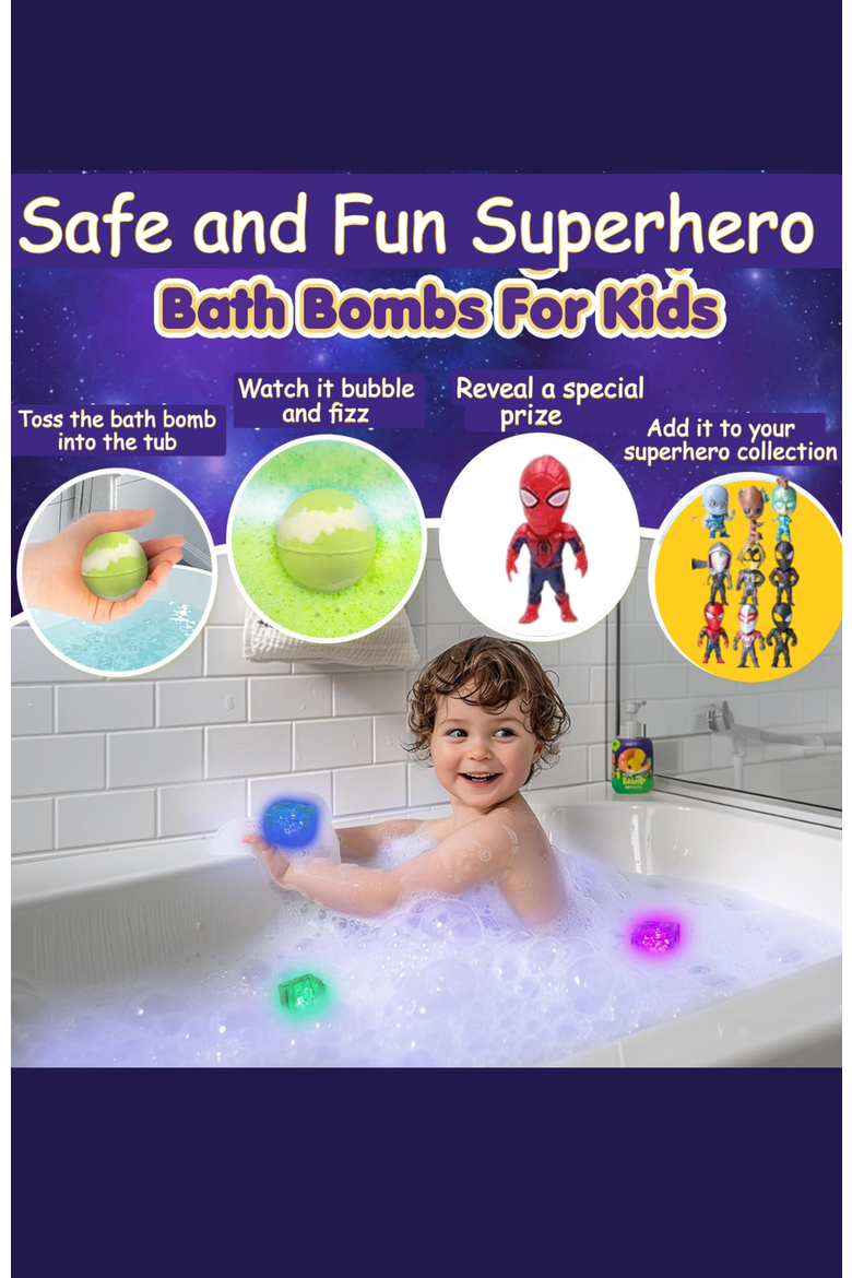 Bath Romb Lovery 12-Pc. Superhero Bath Bombs Gift Set with Surprise Toy | Nordstrom