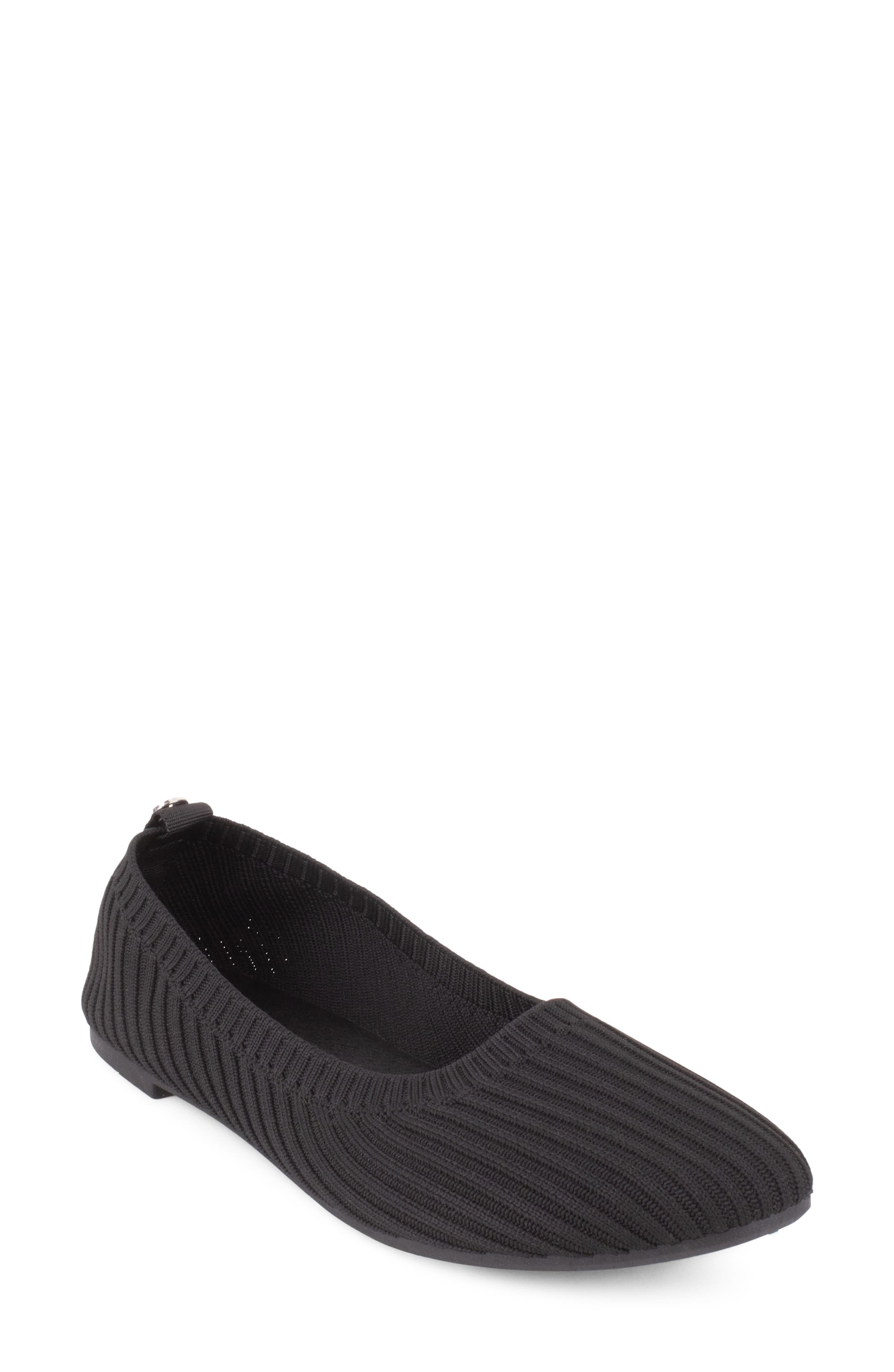 Tahari Clementia Knit Ballet Flat, Main, color, Black