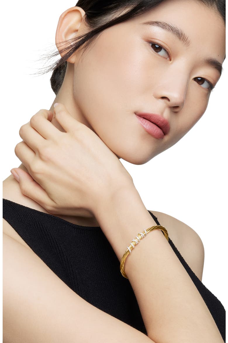 Helena Center Station Bracelet in 18K Yellow Gold with Diamonds, Alternate, color, GOLD/ DIAMOND