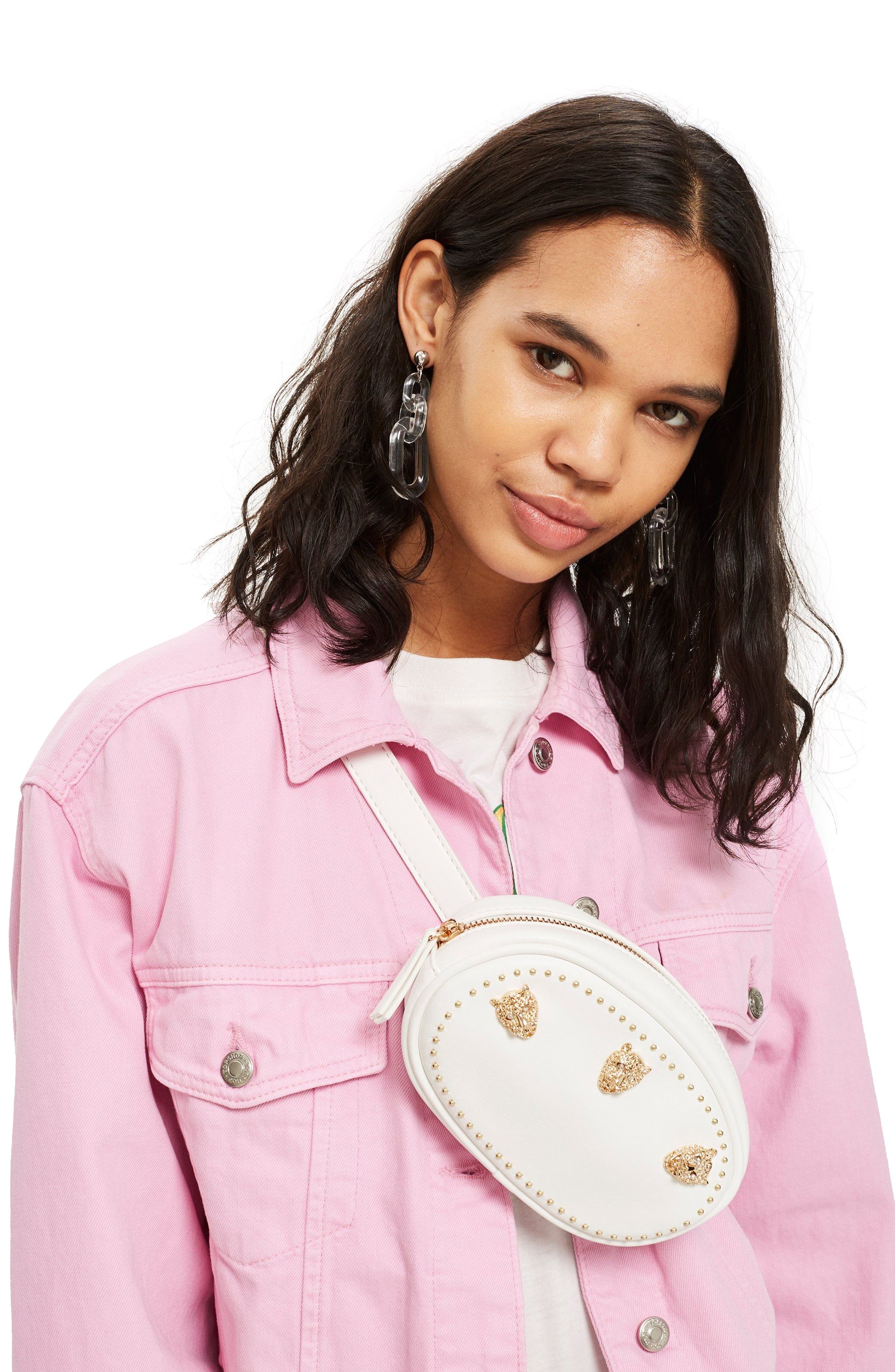 Panther Bum Bag, Alternate, color, WHITE