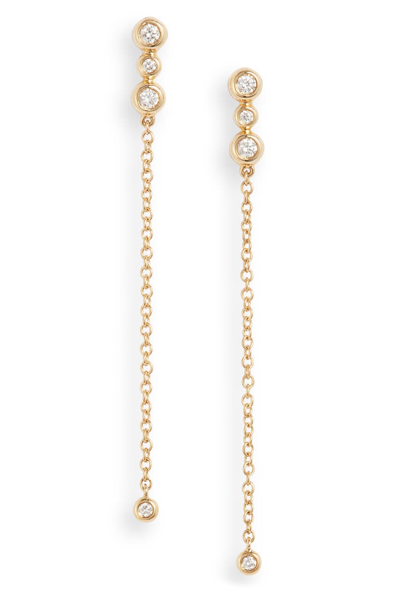Monaco Chain Drop Earrings (Nordstrom Exclusive), Main, color, YELLOW GOLD/ DIAMOND