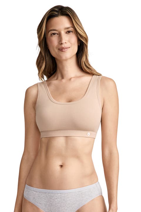 Women's Organic Cotton Stretch Tank Strap Bralette - 2 Pack