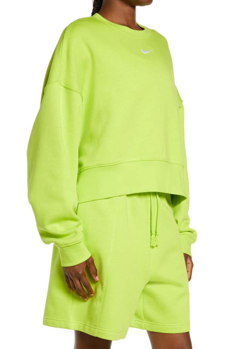 Sportswear Essential Oversize Sweatshirt, Alternate, color, ATOMIC GREEN/ WHITE