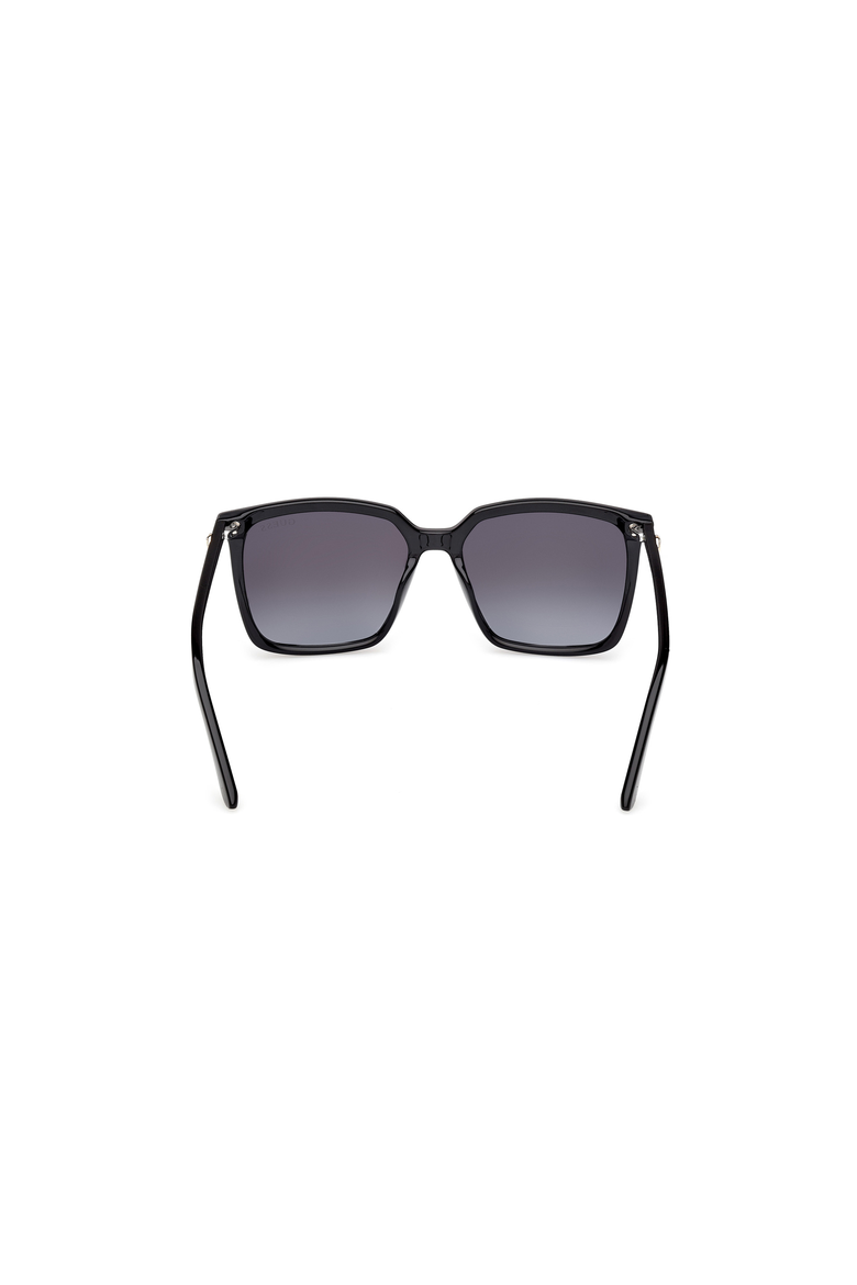 Rectangular Acetate Sunglasses, Alternate, color, Shiny Black / Gradient Smoke