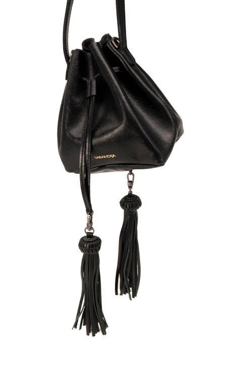 Sabandija Lechuza Leather Crossbody Bag In Black