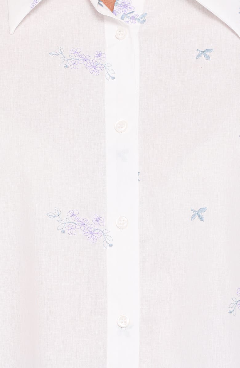 Petal & Pup Luneth Embroidered Puff Sleeve Shirt, Alternate, color, White