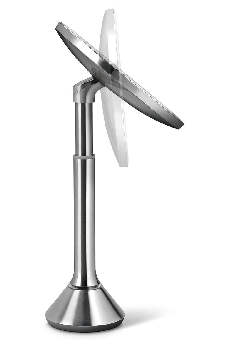 8-Inch Sensor Mirror with Brightness Control, Alternate, color, BRUSHED STAINLESS STEEL