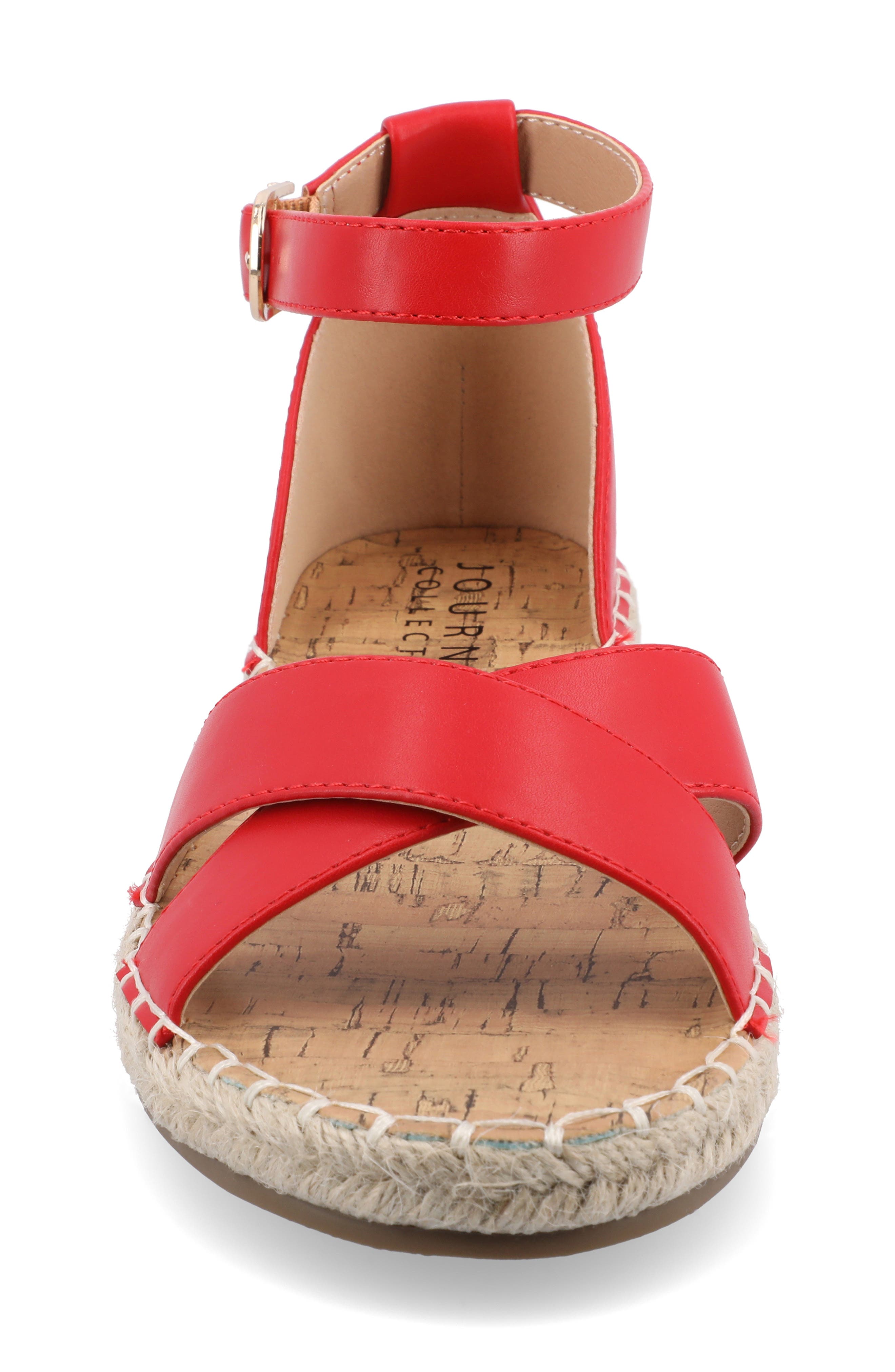 JOURNEE Lyddia Espadrille Sandal, Alternate, color, RED