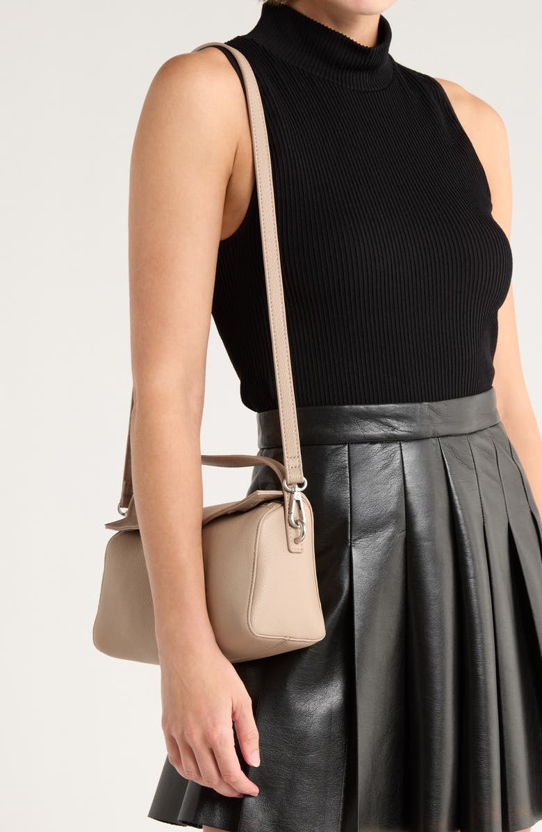 BCBG Top Handle Mini Shoulder Bag, Alternate, color, Taupe