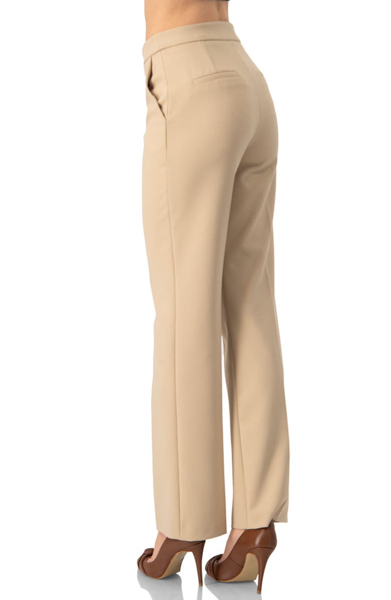 IVONNE Beige Tailored Trousers, Alternate, color, Beige