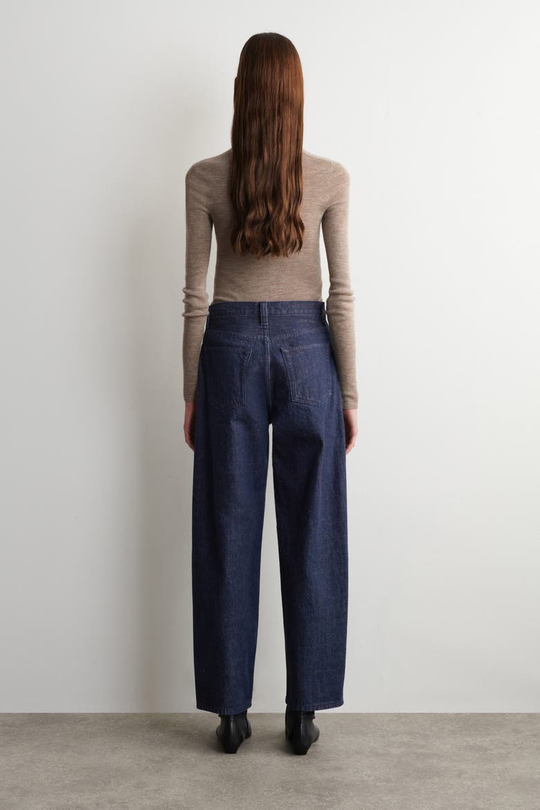Bay Barrel-Leg Jeans, Alternate, color, DARK BLUE