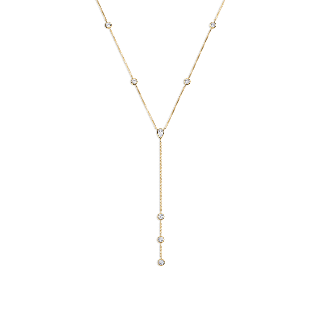Electric Picks Castles Lariat Necklace In Gold