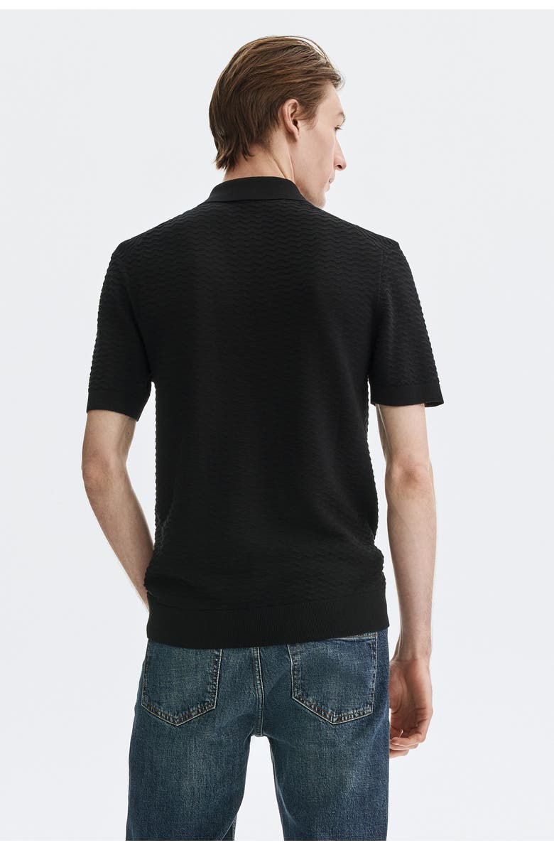 H&M Slim Fit Polo Shirt, Alternate, color, Black