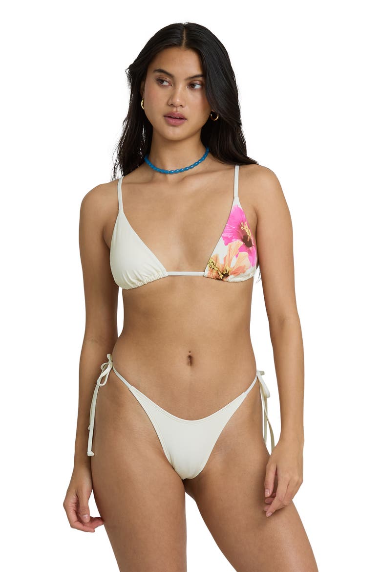 Sunny Shore Dippin' Hike Side Tie Bikini Bottoms, Alternate, color, SALT CRYSTAL