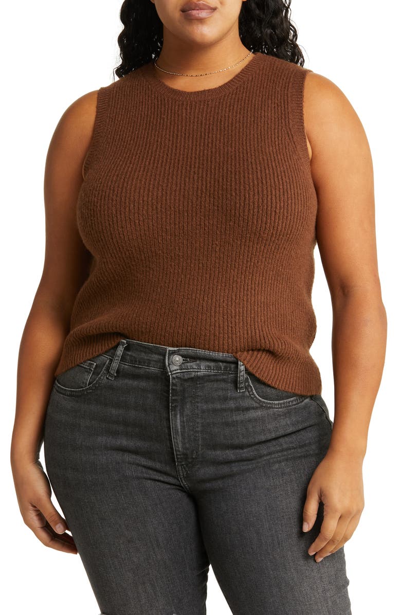 Treasure & Bond Shrunken Sweater Vest, Main, color, 