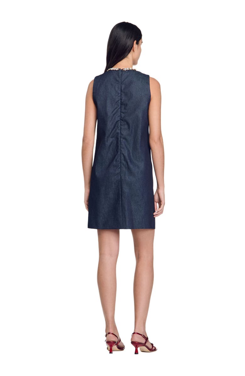 SANDRO Short rhinestone dress, Alternate, color,