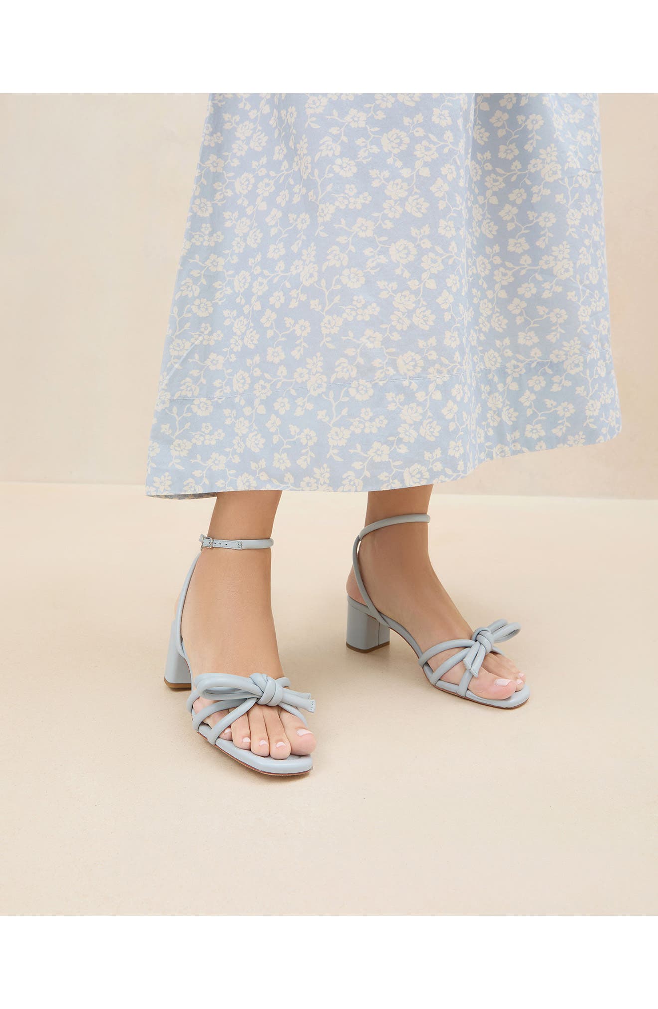 Loeffler Randall Mikel Bow Sandal, Alternate, color, Blue