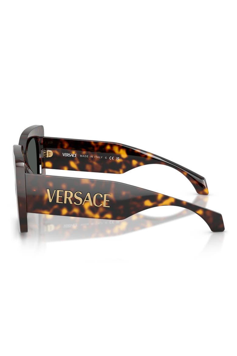 54mm Square Sunglasses, Alternate, color, HAVANA / DARK GREY