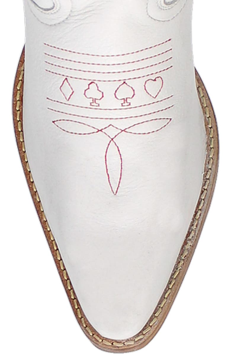 Dingo Queen a Hearts Western Boot, Alternate, color, White