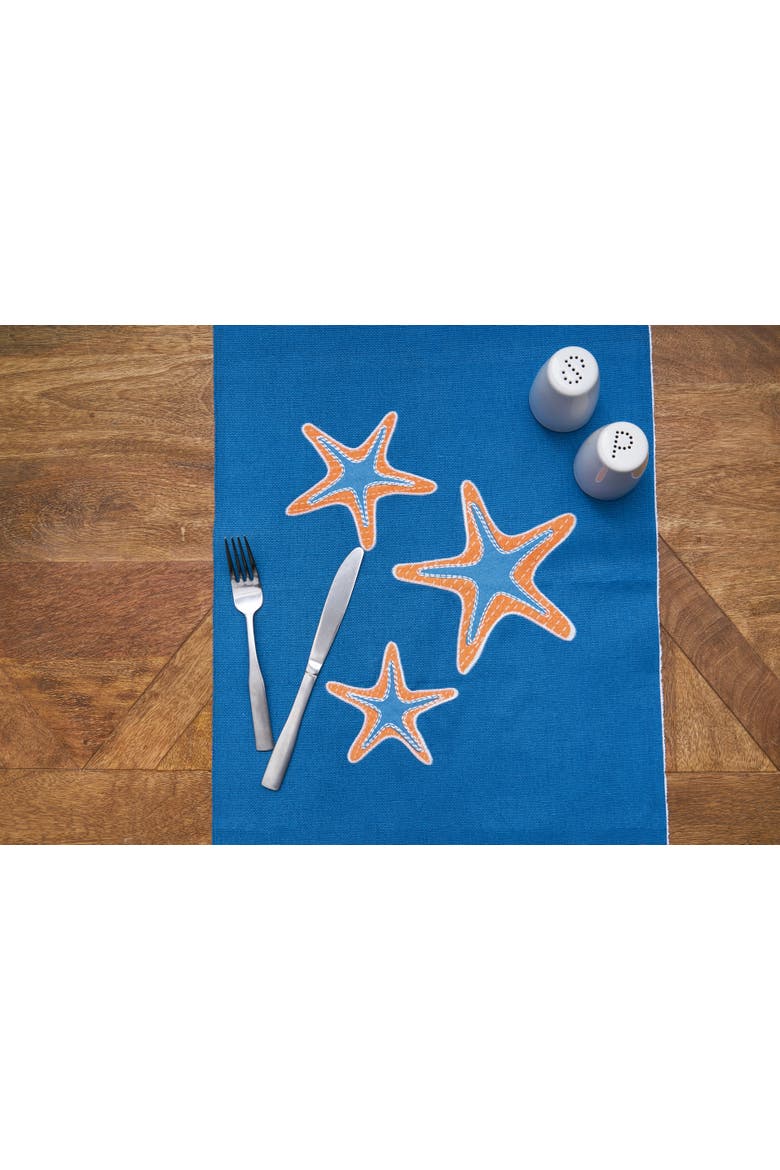 Starfish Rope Table Runner 14" x 72", Alternate, color, Blue