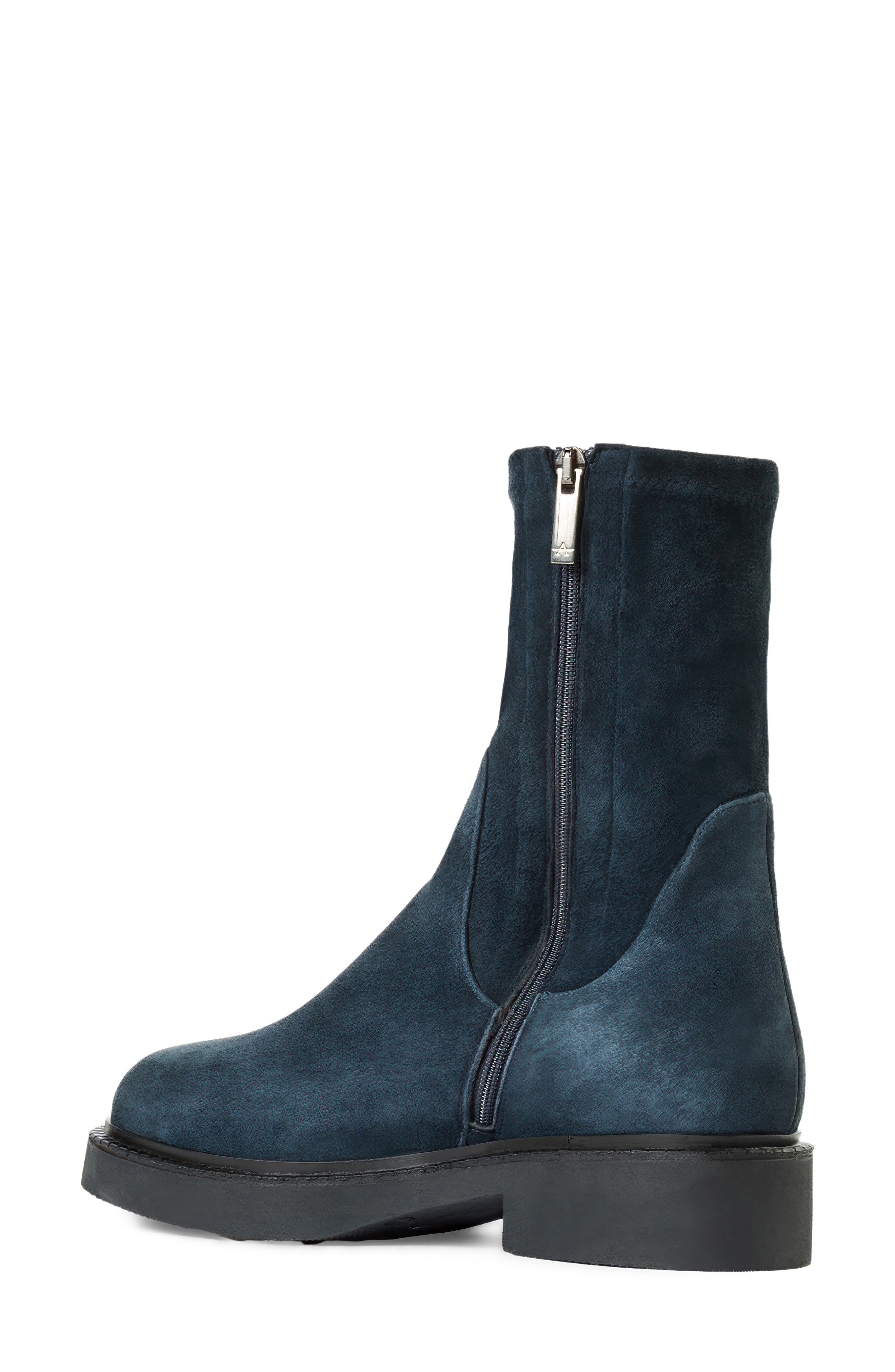 Binita Bootie, Alternate, color, NAVY SUEDE