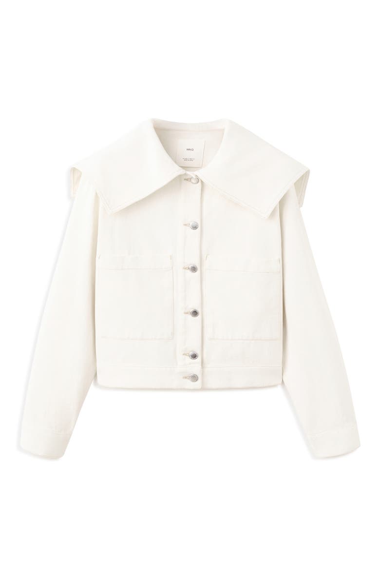 Denim Jacket with Lapels, Alternate, color, OFF WHITE