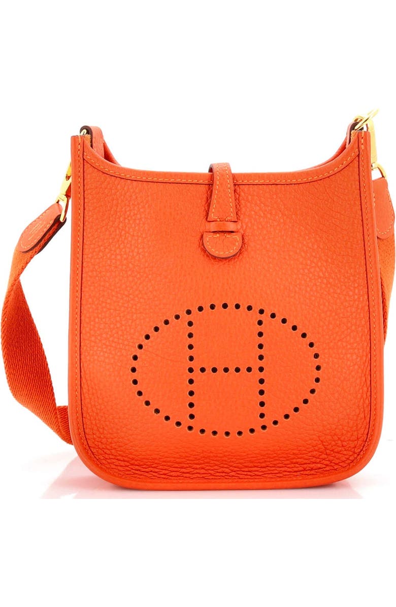 Pre-Owned Hermes Evelyne Bag Gen III Clemence TPM, Main, color, Feu