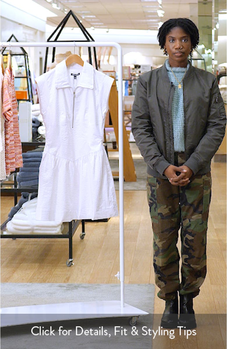 Gracyn Half Zip Poplin Minidress, sales video thumbnail