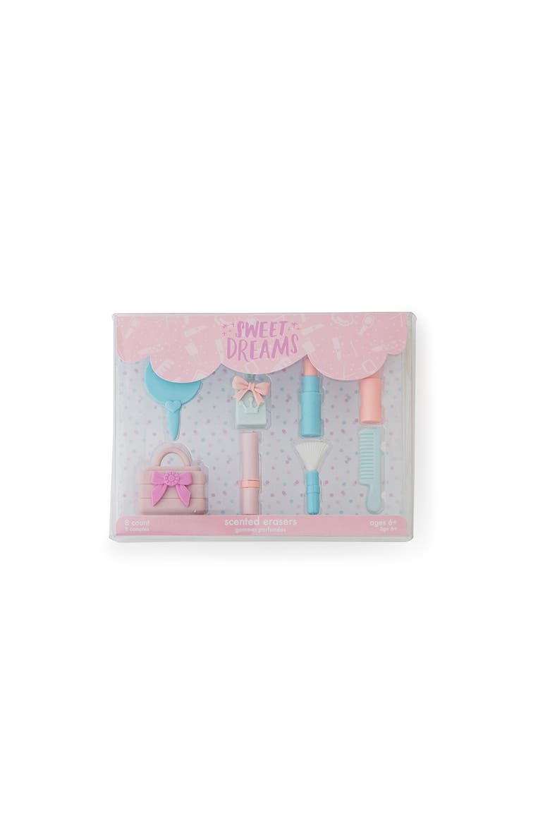 Back to School Slumber Party Eraser Set, Main, color, Assorted Pre-Pack
