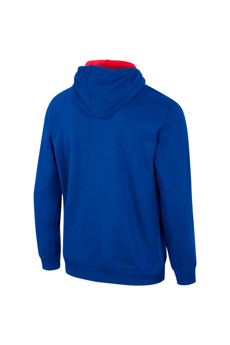 Men's Colosseum Royal Kansas Jayhawks Half-Zip Hoodie, Alternate, color, Royal