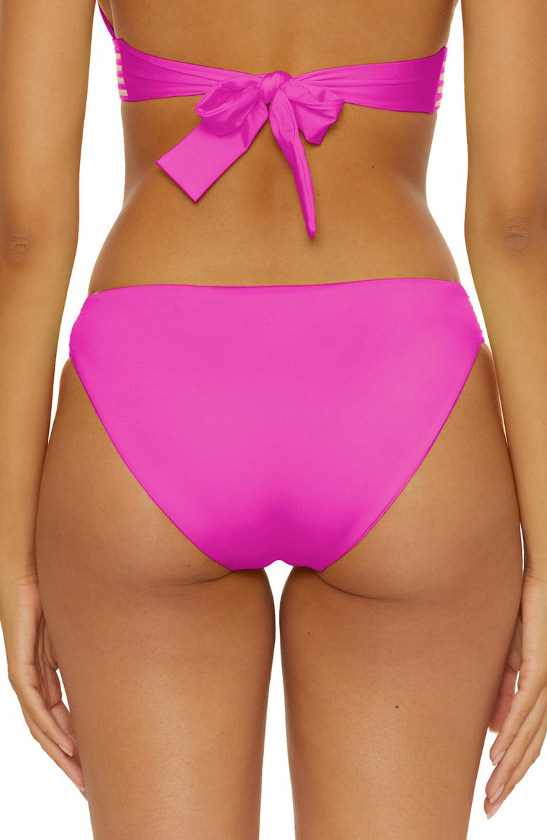 Trina Turk Monaco Tab Hipster Bikini Bottoms, Alternate, color, Peony