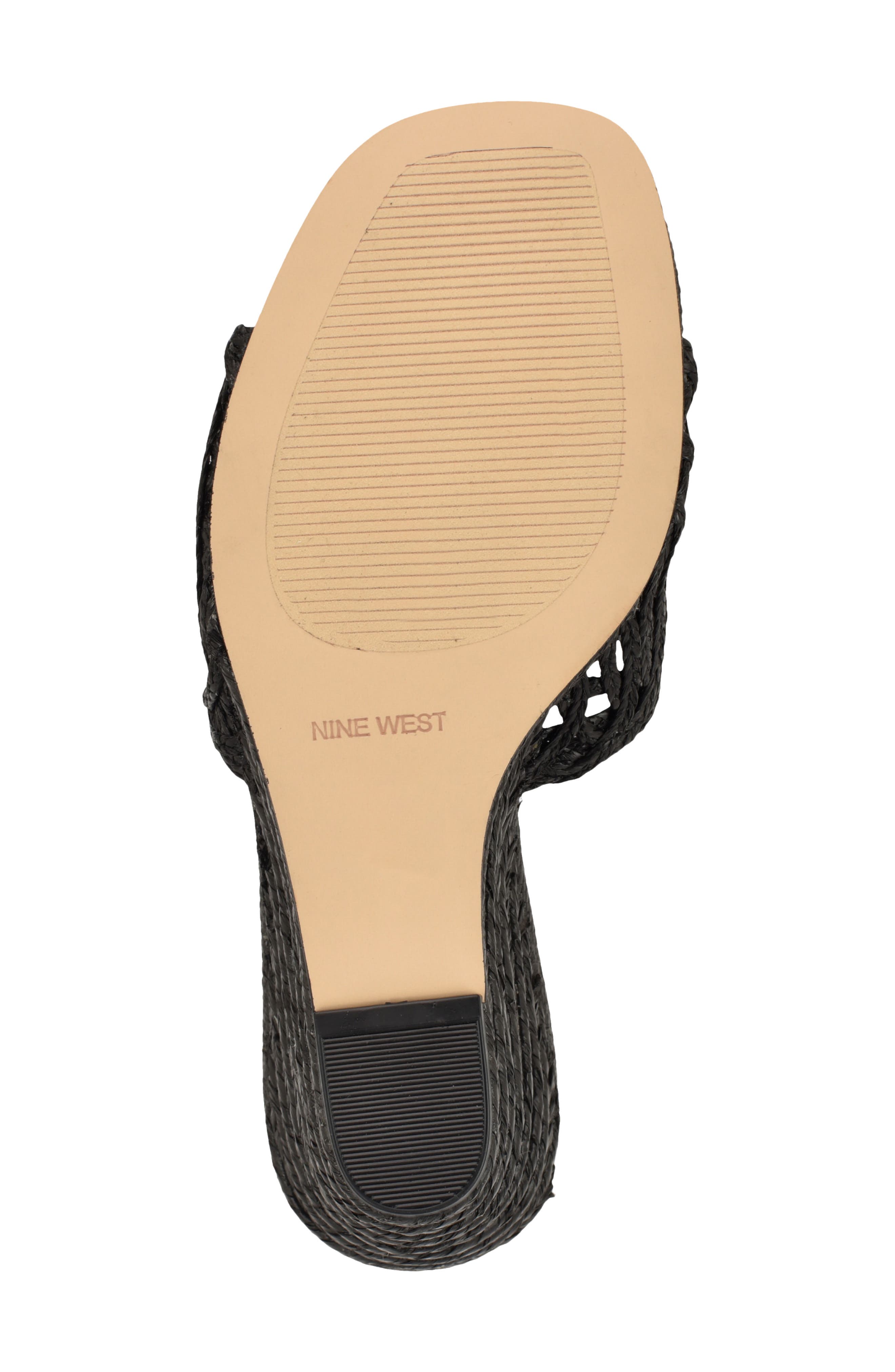 Nine West Nimaa Wedge Sandal, Alternate, color, Black