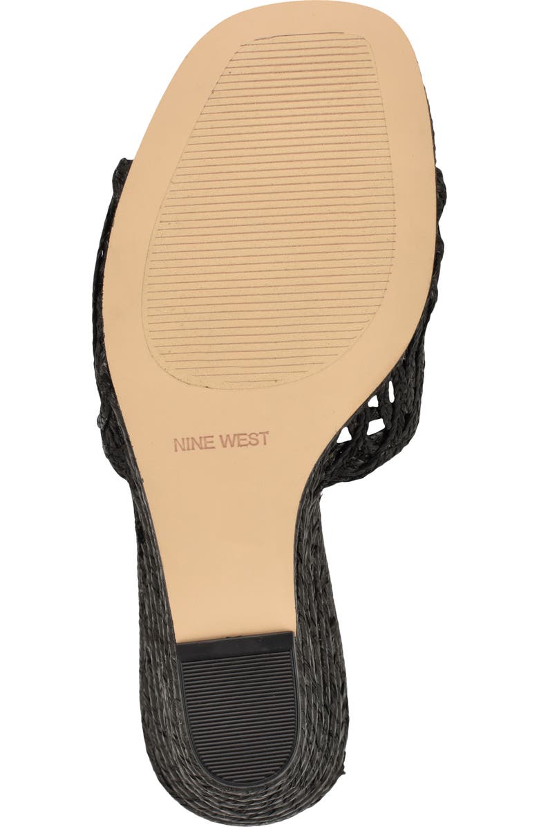 Nine West Nimaa Wedge Sandal, Alternate, color, Black