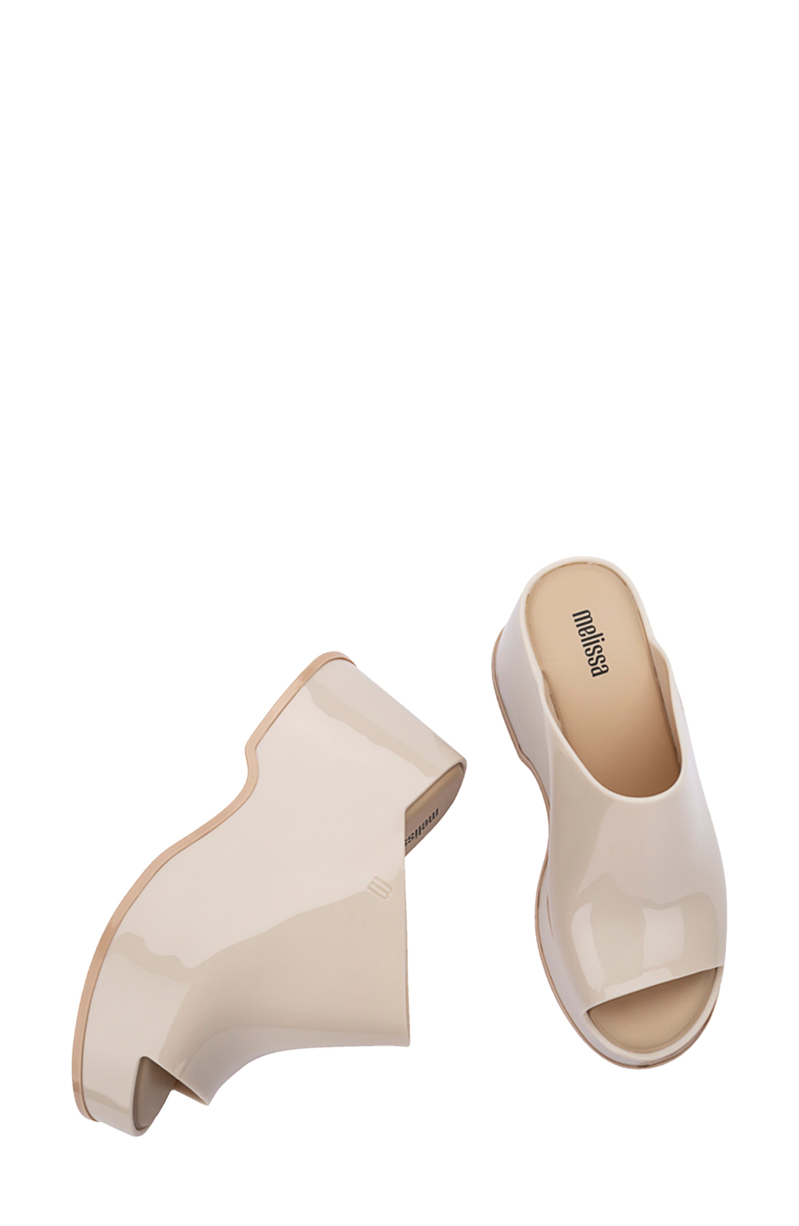 Melissa Patty Platform Slide Sandal, Alternate, color, Beige