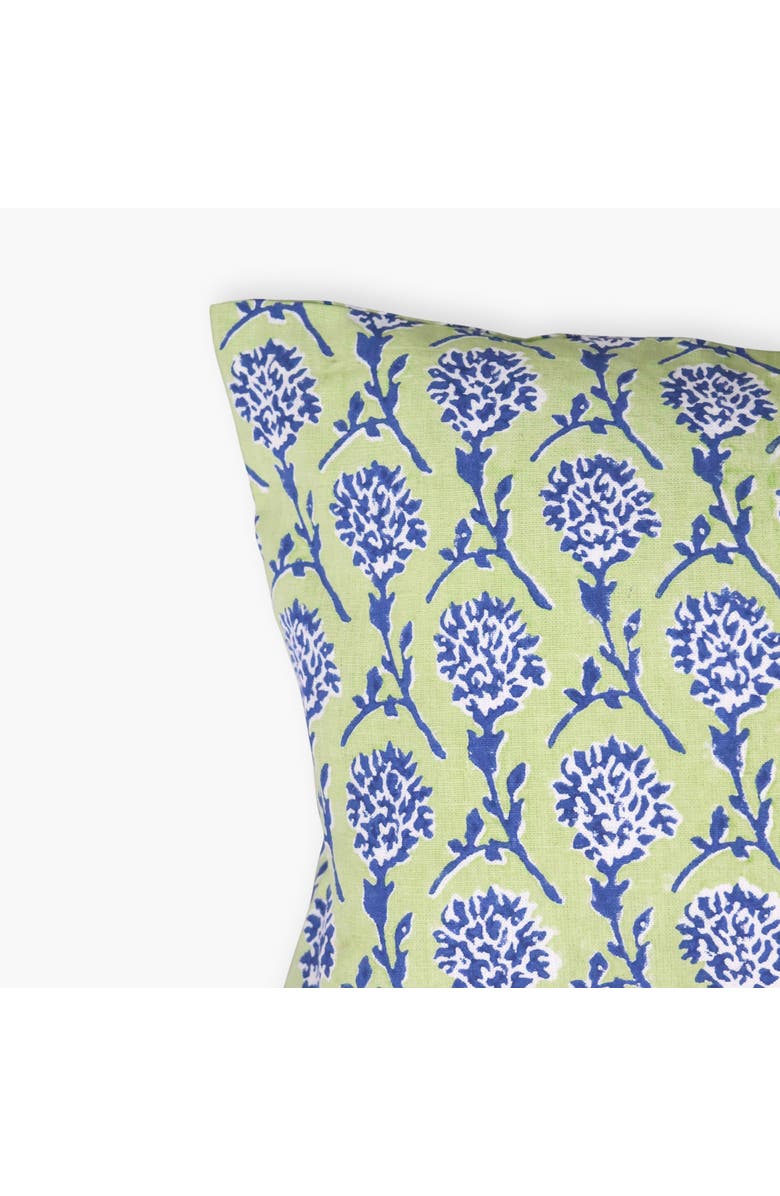 Banyan & Birch Nikhar - Lumbar Linen Throw Pillow Cover, Alternate, color, Lily Green