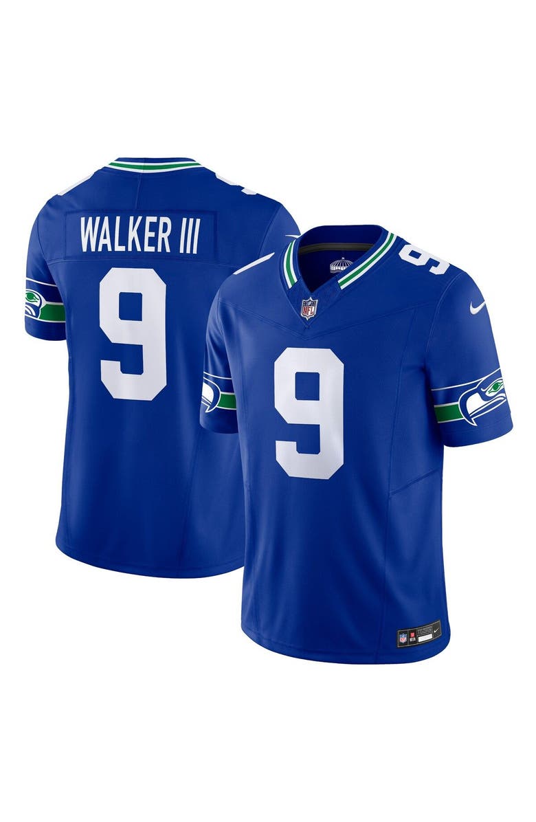 Nike Men's Nike Kenneth Walker III Royal Seattle Seahawks Vapor F.U.S.E. Limited Jersey, Main, color, Royal