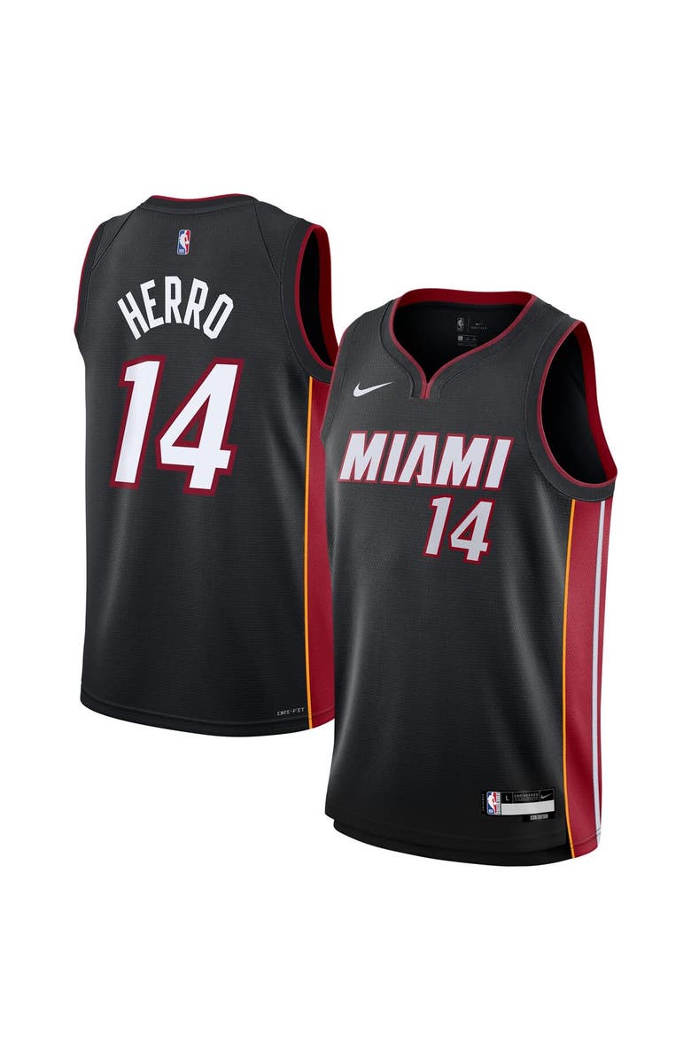 Nike Youth Nike Tyler Herro Black Miami Heat Swingman Jersey - Icon Edition, Alternate, color, Black