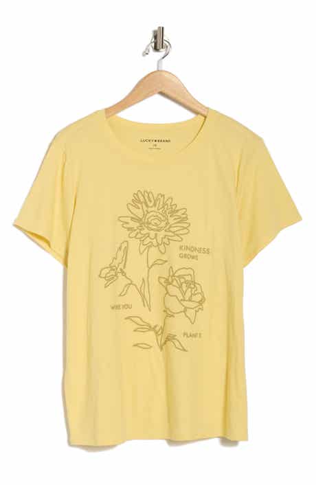 Lucky Brand Floral Frame Short Sleeve T-Shirt