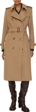 Burberry Long Cashmere Kensington Trench Coat