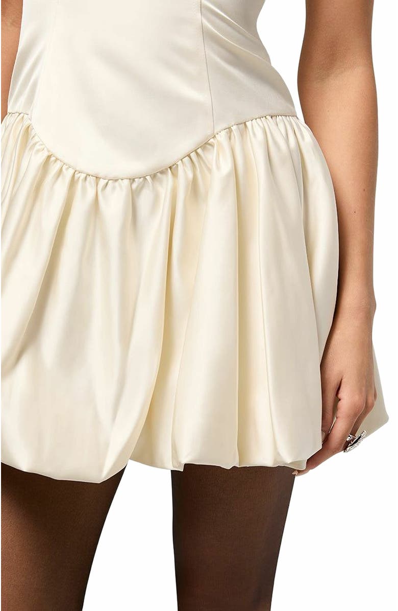 WeWoreWhat Bubble Skirt Corset Mini Dress, Alternate, color, Ivory