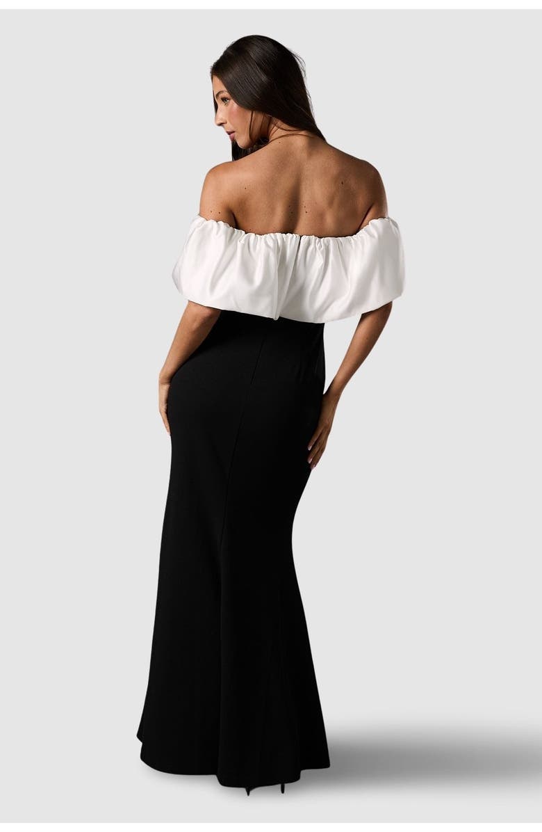 Coast Bardot Rose Detail Maxi Dress, Alternate, color, Mono