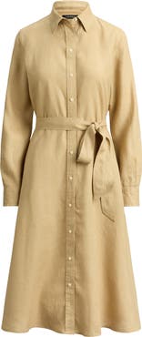 Lauren Ralph Lauren Belted Linen Shirtdress