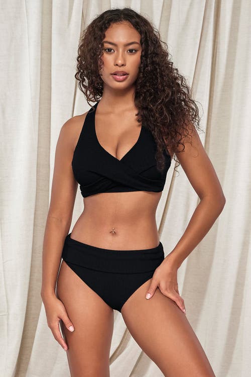 Pacifica By Sunsets Hannah High Waist Bikini Swim Bottoms In Black Pacifica