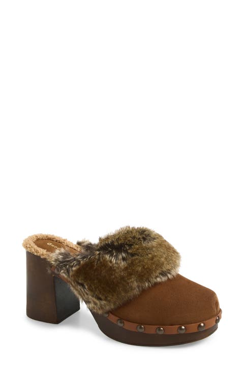Fadia Faux SHearling Mule